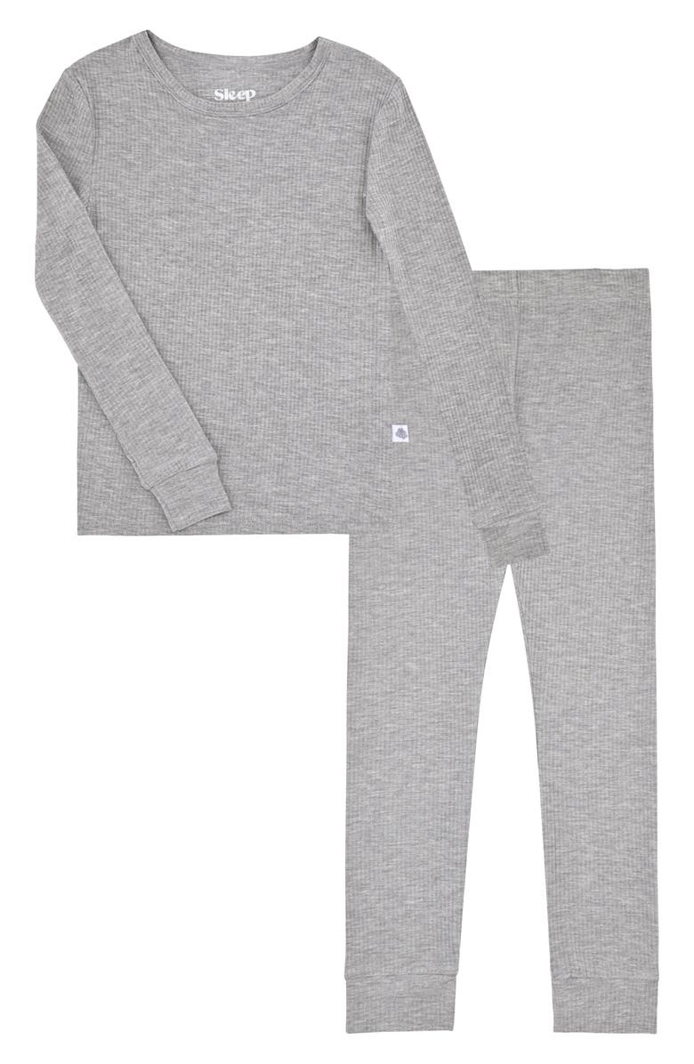 SLEEP ON IT Kids' Solid Long Pajamas, Main, color, Gray