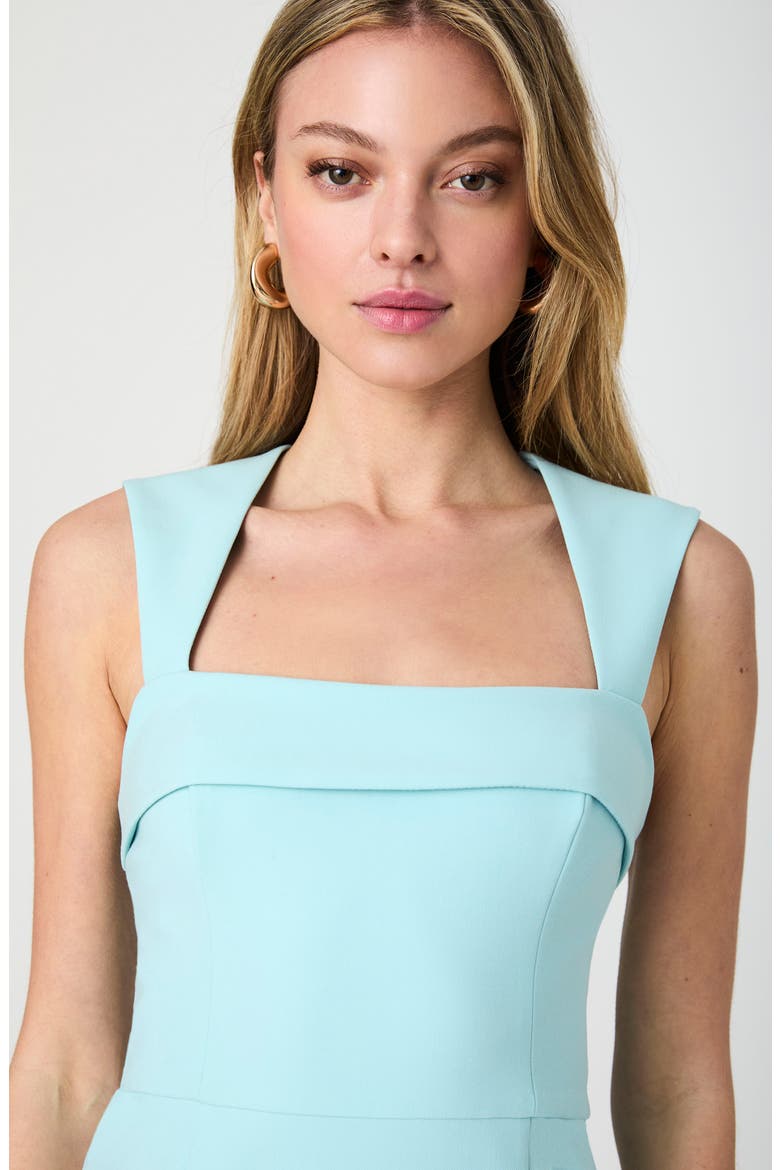 Whisper Square Neck Minidress, Alternate, color, PASTEL TURQUOISE