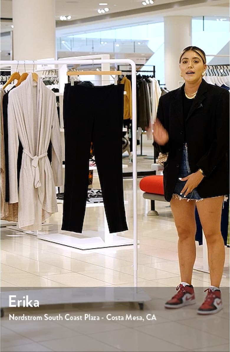 High Waist Side Slit Straight Leg Pants, sales video thumbnail