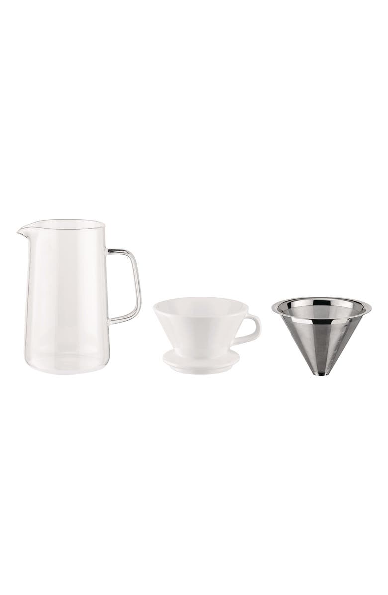 ALESSI Slow Coffee Set, Alternate, color, Stainless Steel