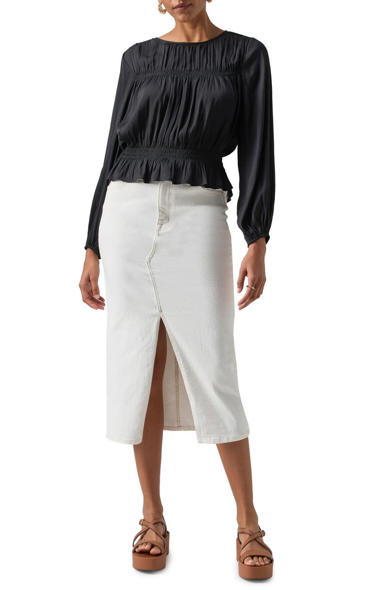 Sanctuary Denim Midi Skirt, Alternate, color, 