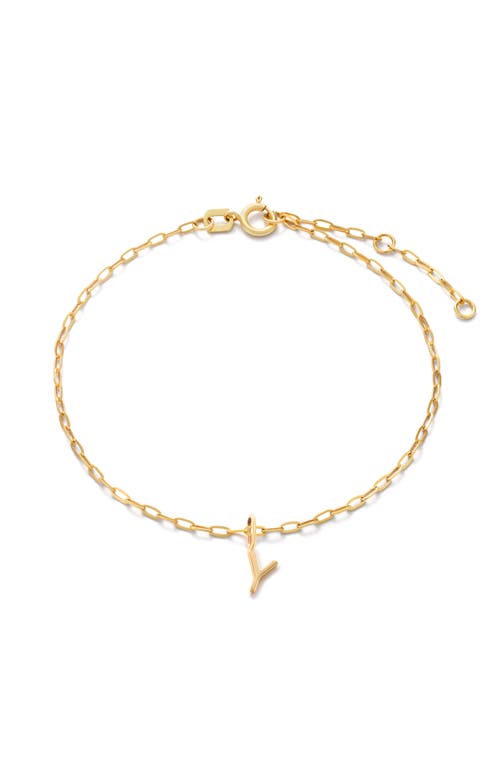 Ana Luisa Gold Charm Letter Bracelet In Y