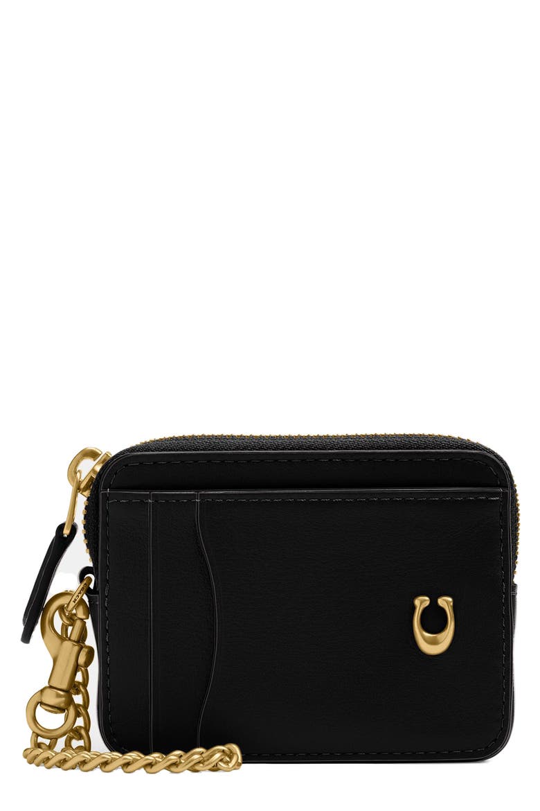 Refined Leather Card Case, Main, color, B4/BLACK