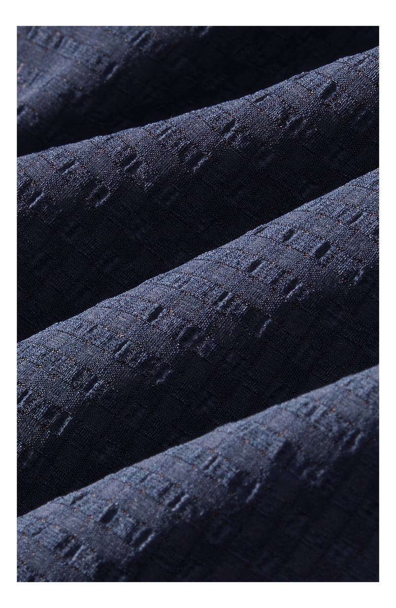 Mizzen+Main Porter Trim Fit Short Sleeve Performance Button-Up Shirt, Alternate, color, Navy