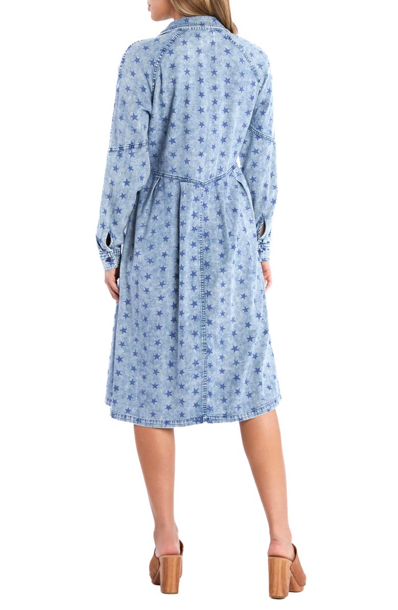 Billy T You're the One Long Sleeve Denim Dress, Alternate, color, Star Rizz