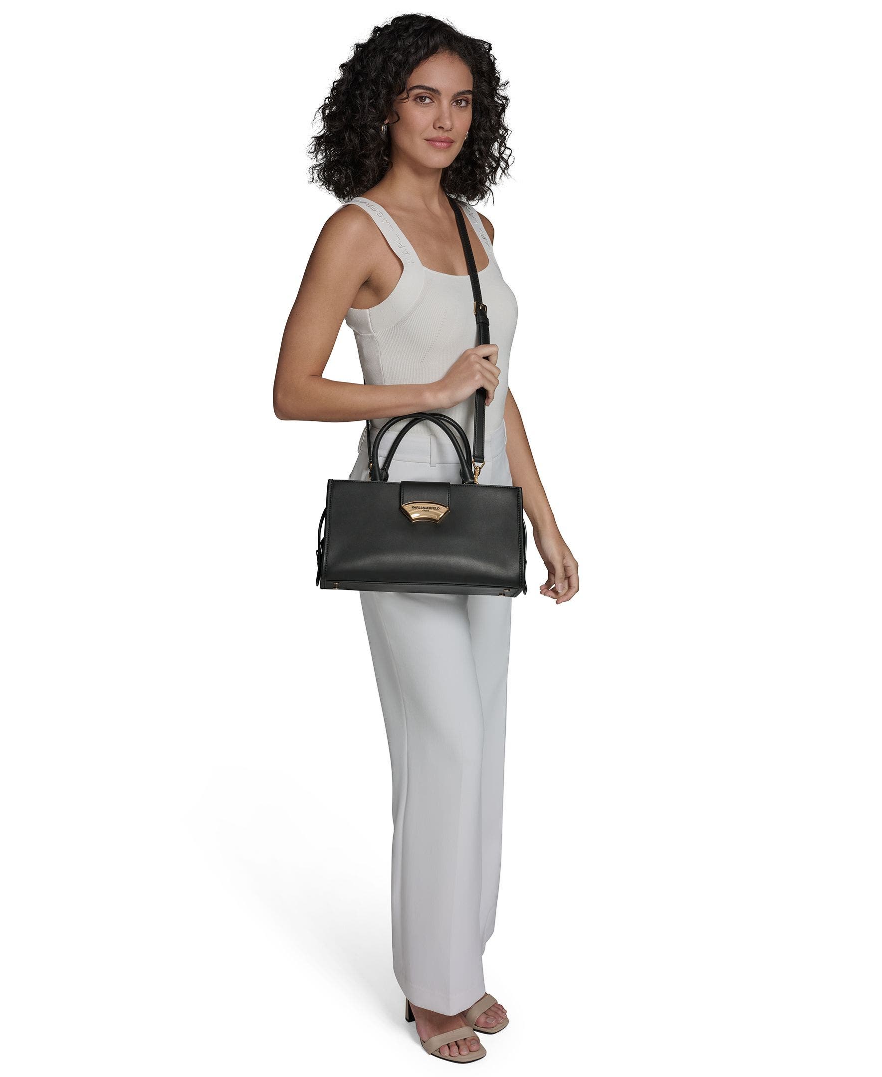 KARL LAGERFELD PARIS Madelyn Satchel, Alternate, color, Brie