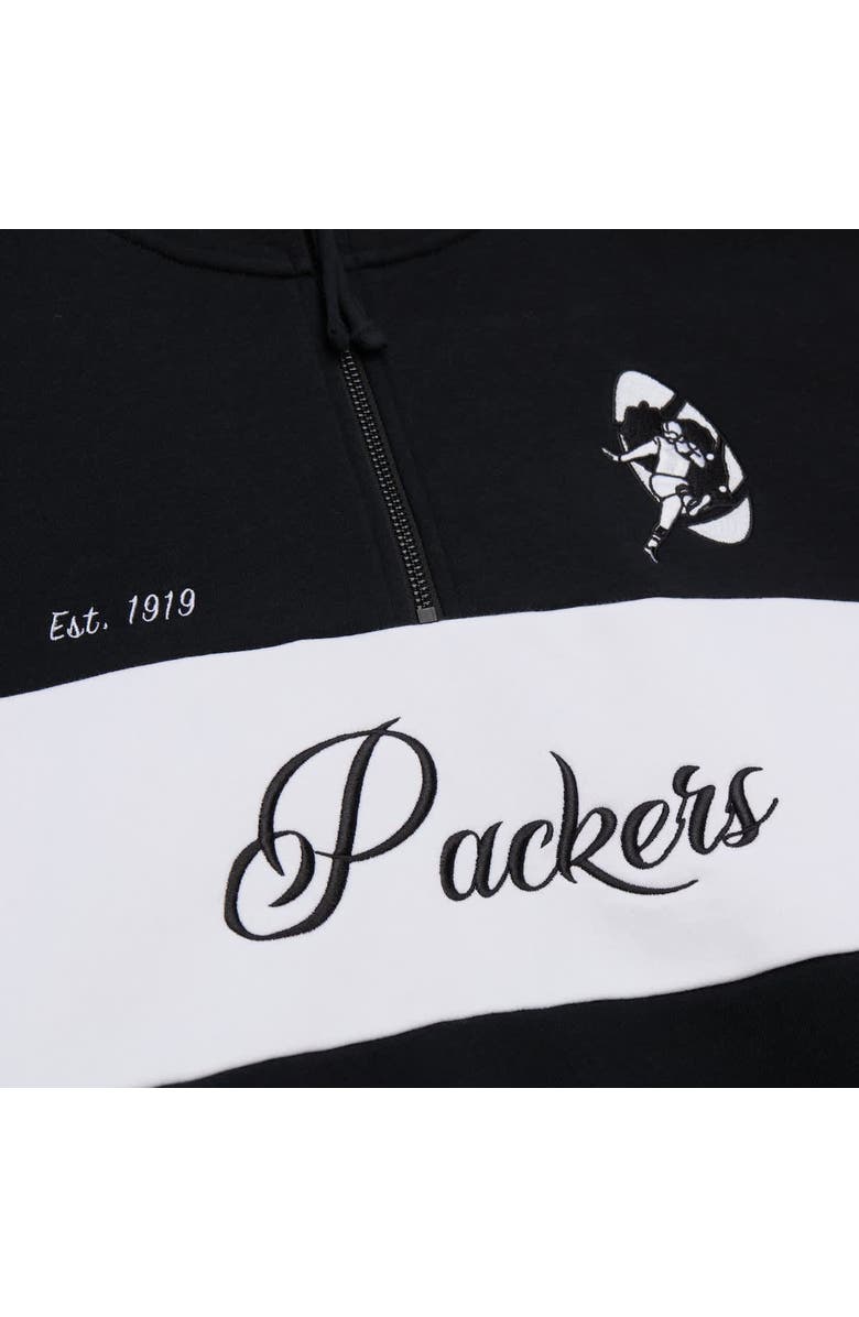 Mitchell & Ness Women's Mitchell & Ness Black Green Bay Packers Quarter-Zip Jacket, Alternate, color, Black