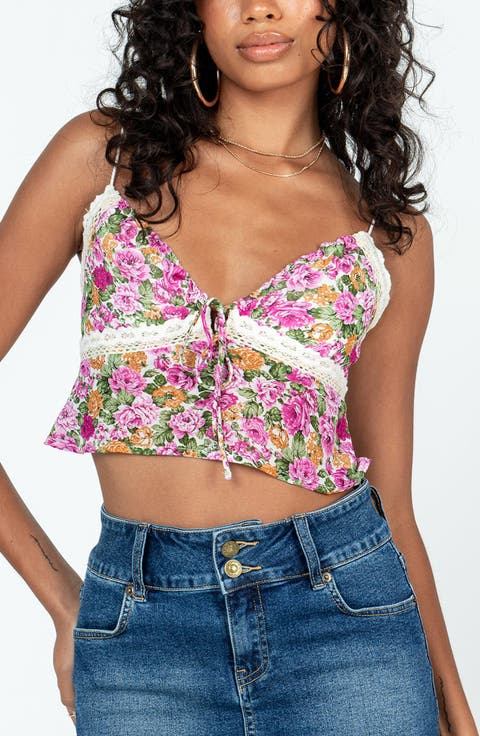 Emilee Floral Print Crop Camisole
