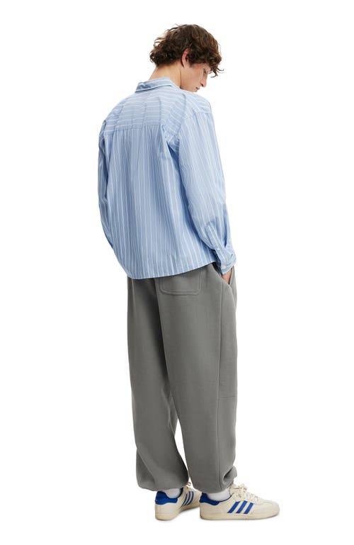Cotton On Super Baggy Cuffed Track Pant In Gray