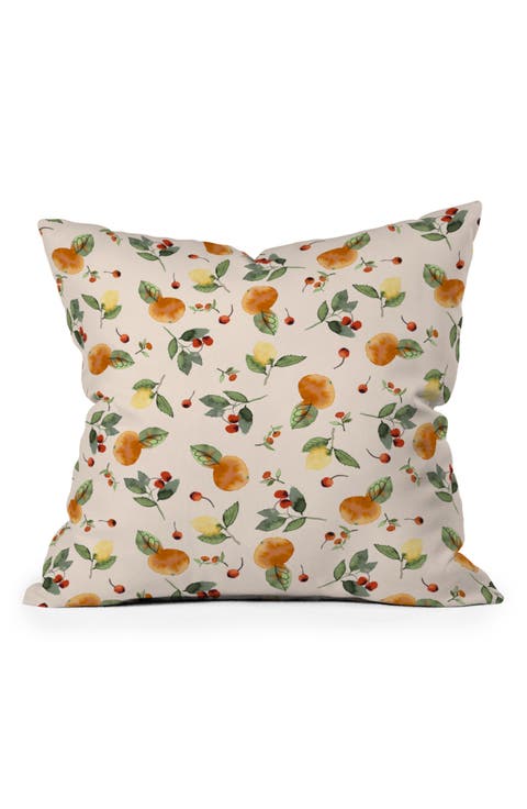 Citrus Fruits Throw Pillow