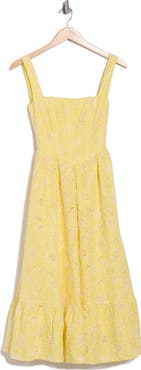 Lulus Eloise Eyelet Midi Dress