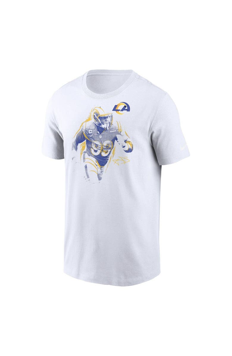 Nike Men's Nike Aaron Donald White Los Angeles Rams Player Graphic T-Shirt, Alternate, color, White