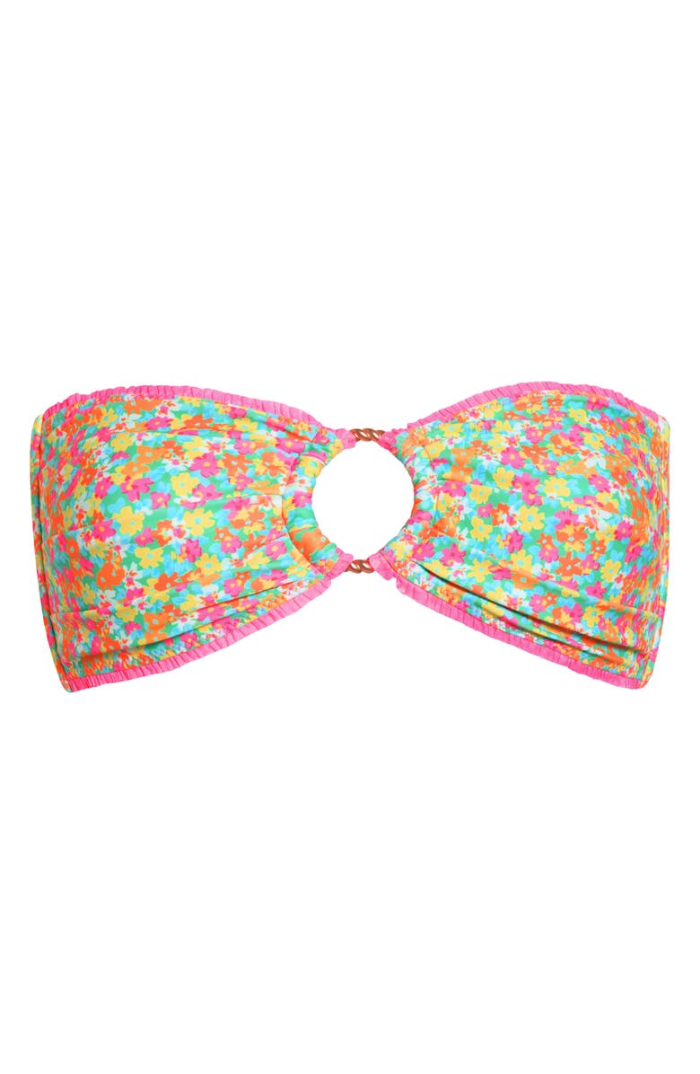 Kulani Kinis Decorative Strapless Bandeau Bikini Top, Alternate, color, Hula Honey