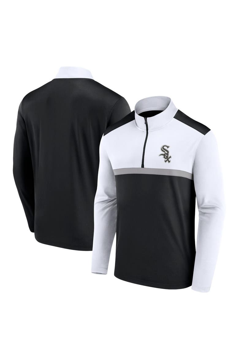 Men's Fanatics Black Chicago White Sox Unstoppable Quarter-Zip Top, Main, color, Black