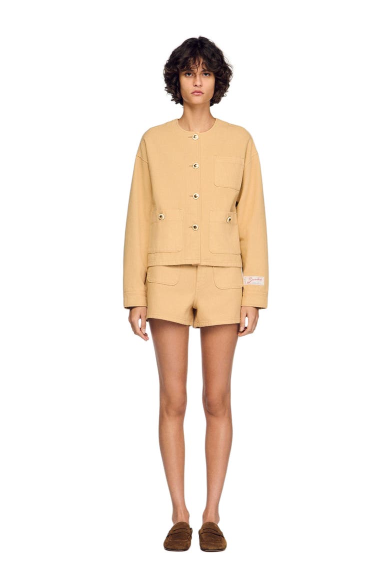 Denim jacket, Alternate, color, Beige