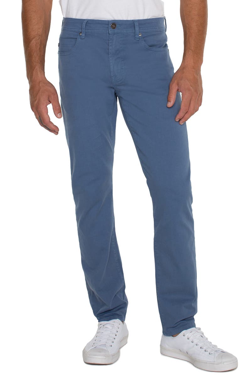 Liverpool Regent Relaxed Straight Leg Twill Pants, Main, color, Coronet Blue