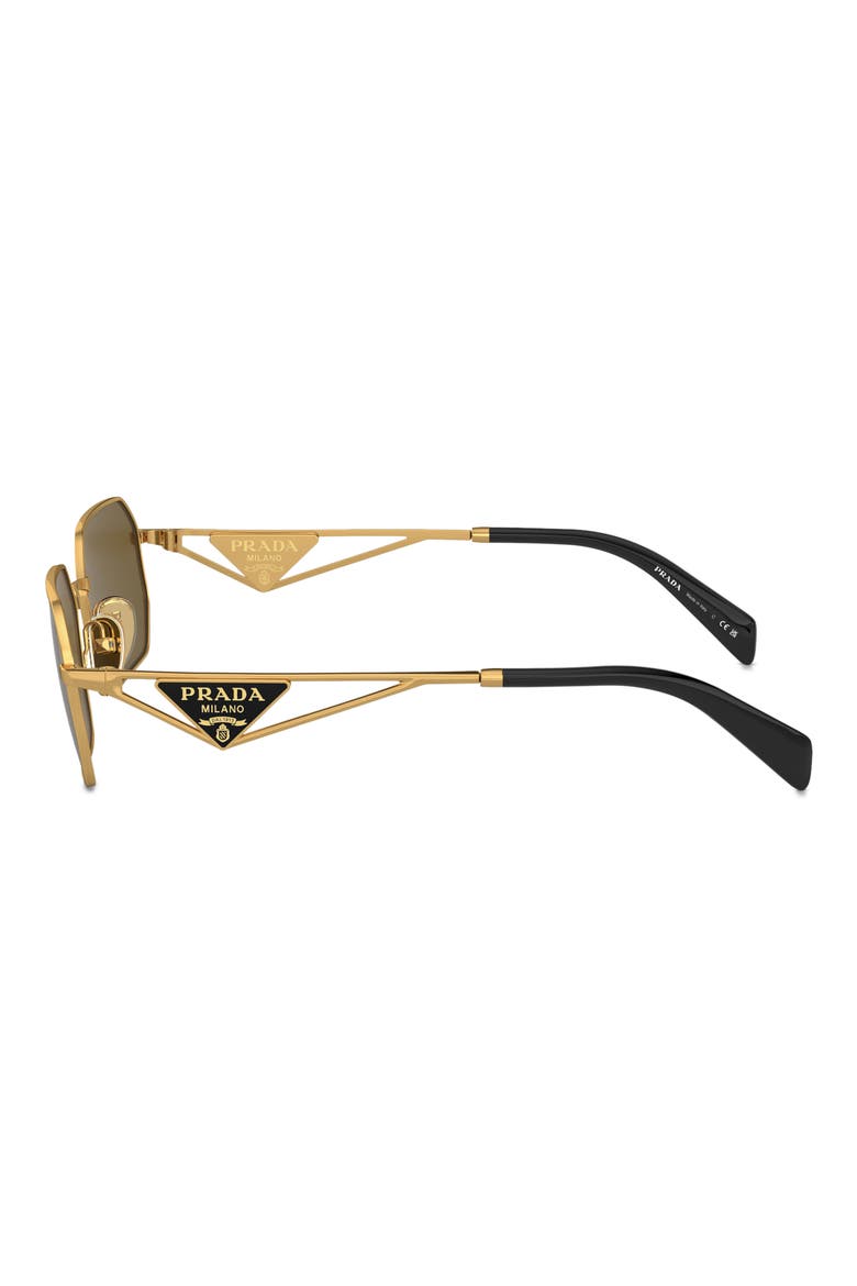 58mm Irregular Sunglasses, Alternate, color, MATTE GOLD