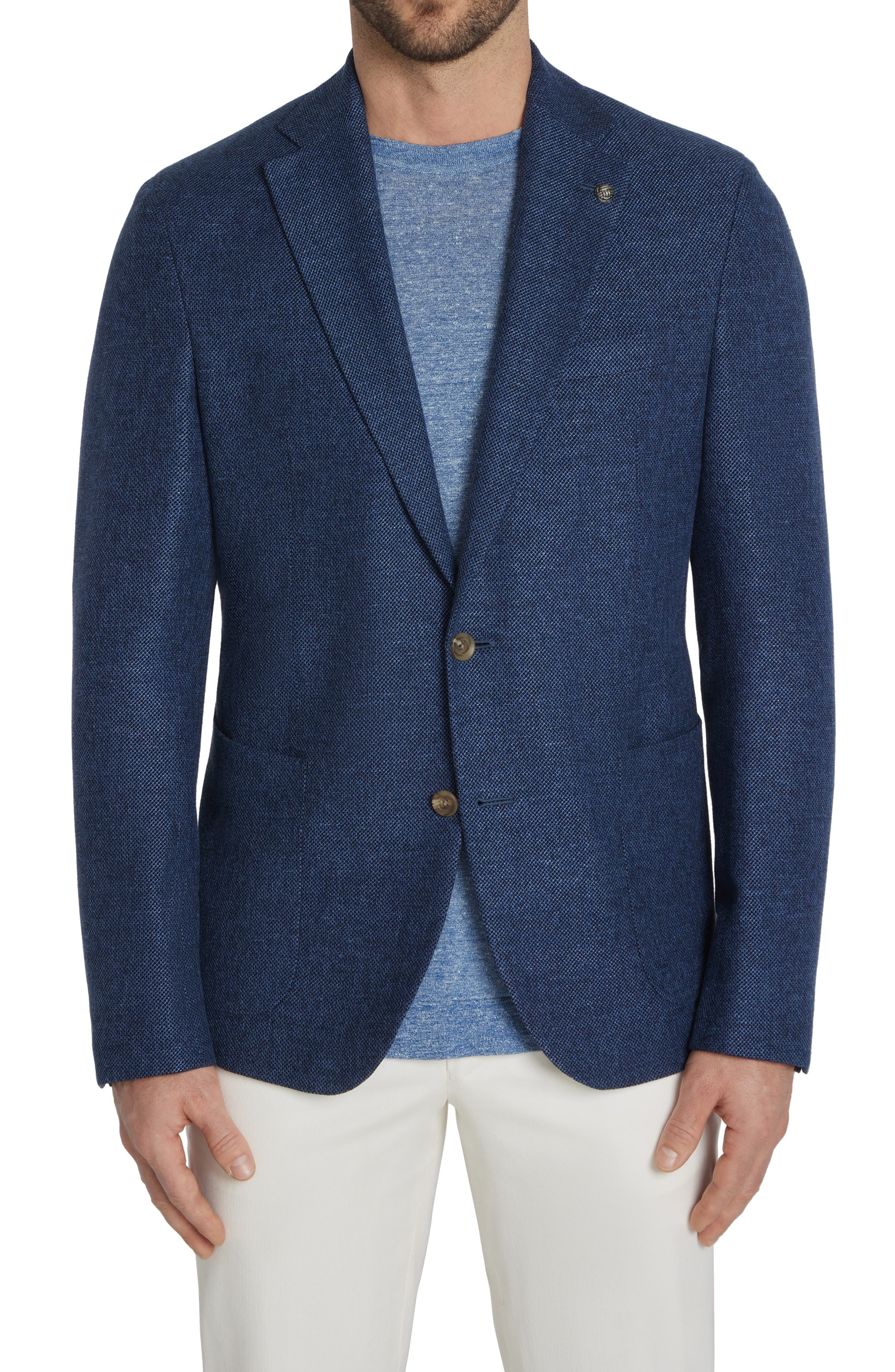 Hampton Solid Knit Wool & Linen Blend Sport Coat