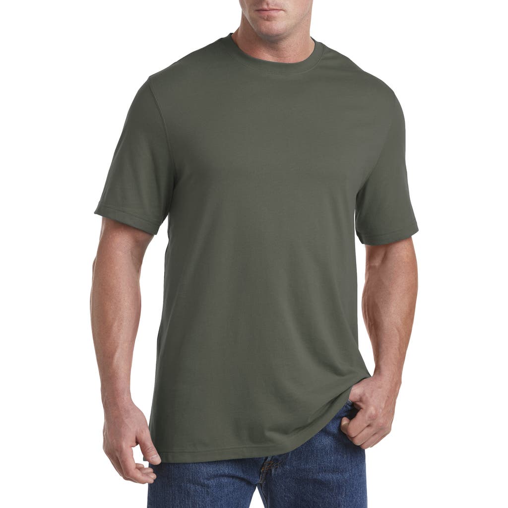 Harbor Bay By Dxl Moisture-wicking Jersey T-shirt In Forest Night