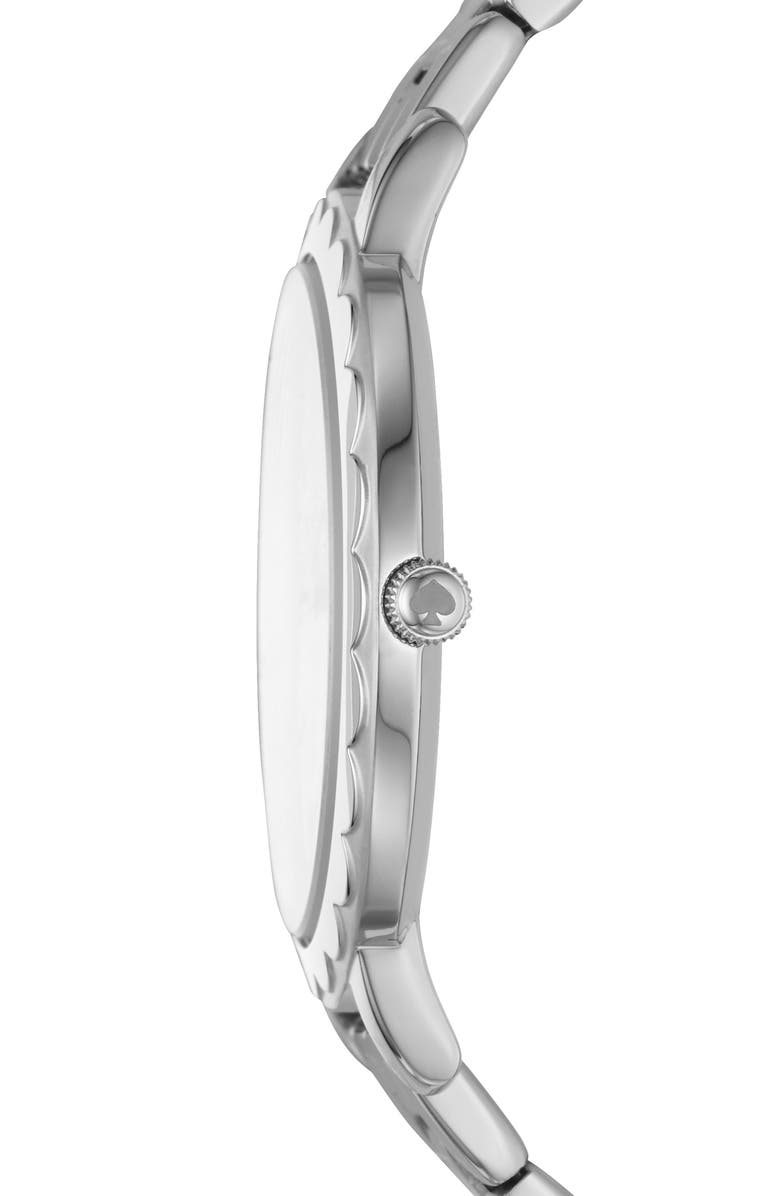 Kate Spade New York metro bracelet watch, 38mm, Alternate, color, Silver
