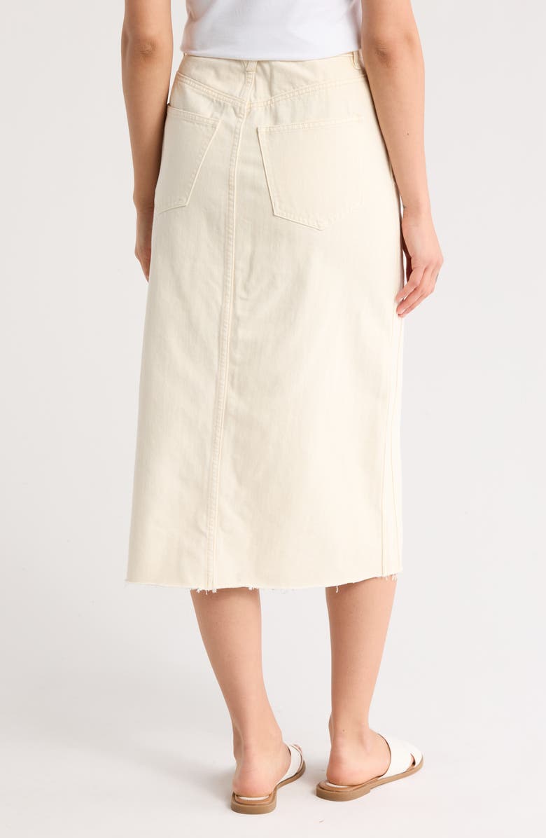 Veronica Beard Victoria Denim Midi Skirt, Alternate, color, Ecru