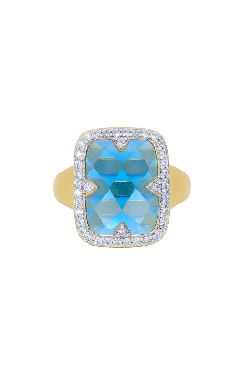 FREIDA ROTHMAN Coastal Hue Cocktail Ring, Main, color, Gold And Silver