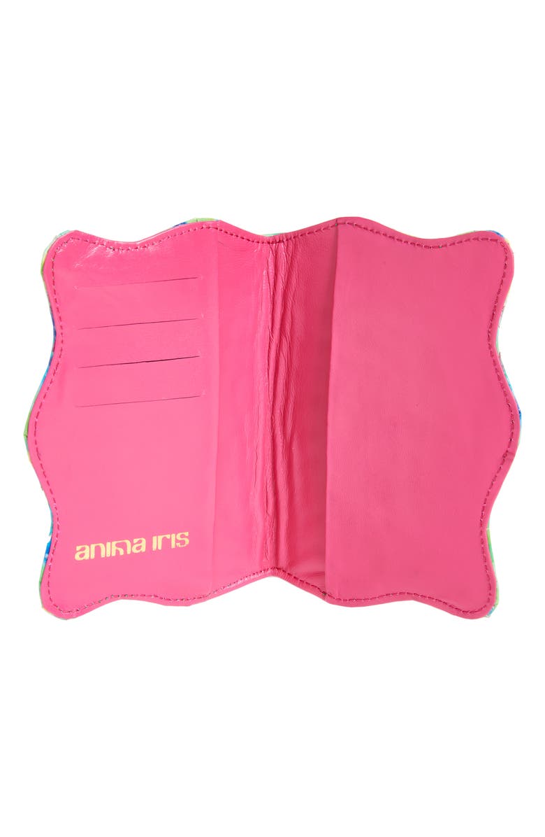 Anima Iris Croc Embossed Leather Passport Holder, Alternate, color, 