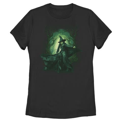 Women's Wicked For Good Elphaba Green Forest  Graphic T-Shirt