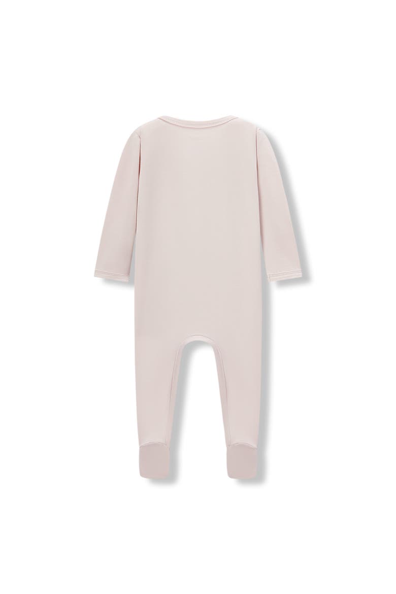 Luxe Solid Zipper Footed Romper, Alternate, color, Sepia Rose