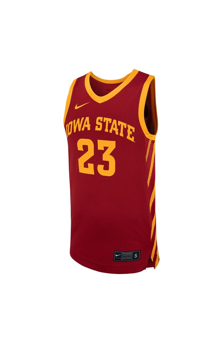 Nike Men's Nike #23 Cardinal Iowa State Cyclones Replica Basketball Jersey, Alternate, color, 