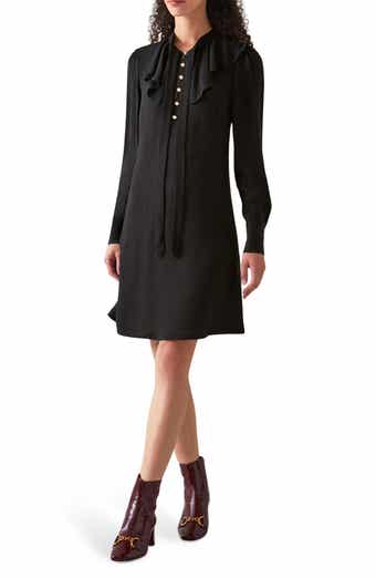 LK Bennett Millie Long Sleeve Crepe Tunic Dress