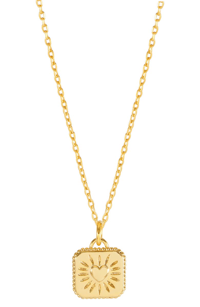 Estella Bartlett Bobble Heart Pendant Necklace, Alternate, color, Gold
