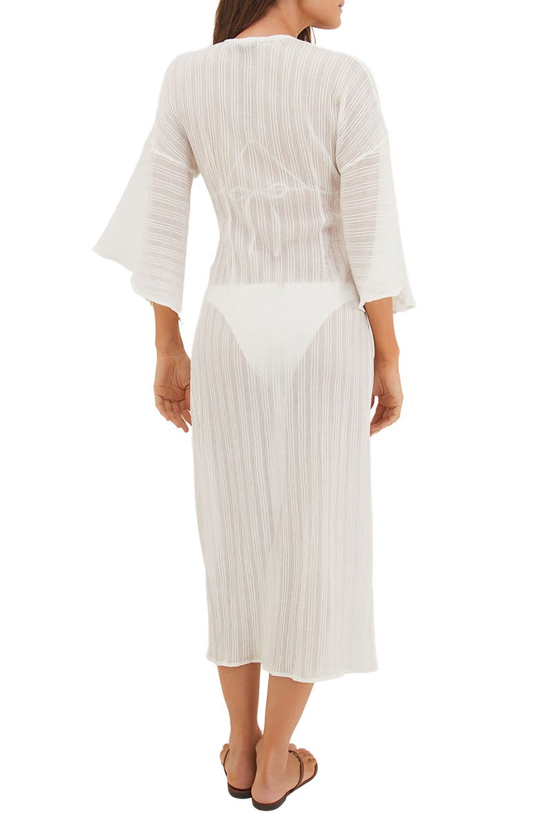 ViX Paula Hermanny Perola Knot Cotton Cover-Up Dress, Alternate, color, 