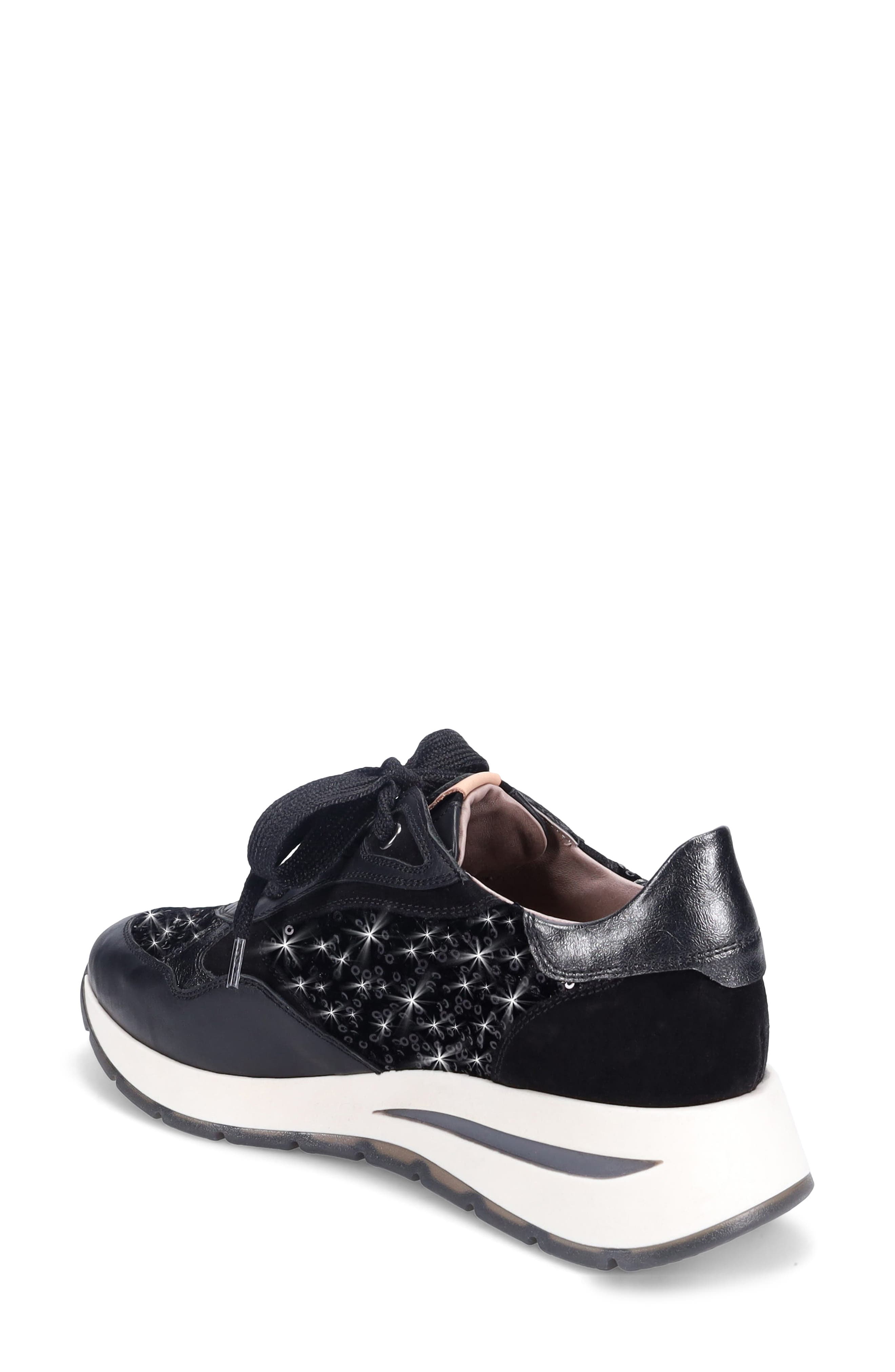 Ron White Zara Wedge Sneaker, Alternate, color, Onyx