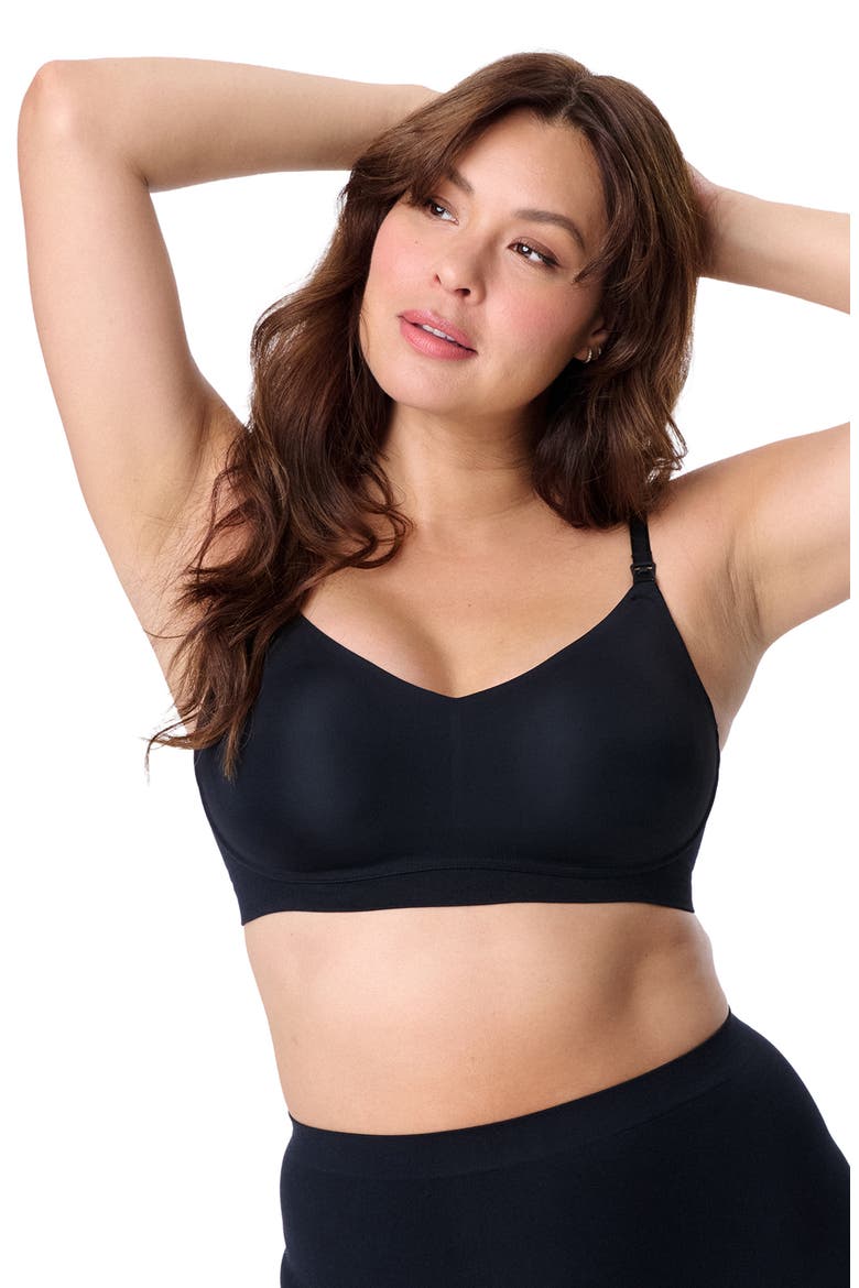 Motherhood Women's Maternity Wireless Micro Nursing Bra, Alternate, color, Core Black
