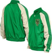 New Era Men's New Era Kelly Green New York Mets Ripstop Raglan Quarter-Zip Hoodie Windbreaker Jacket