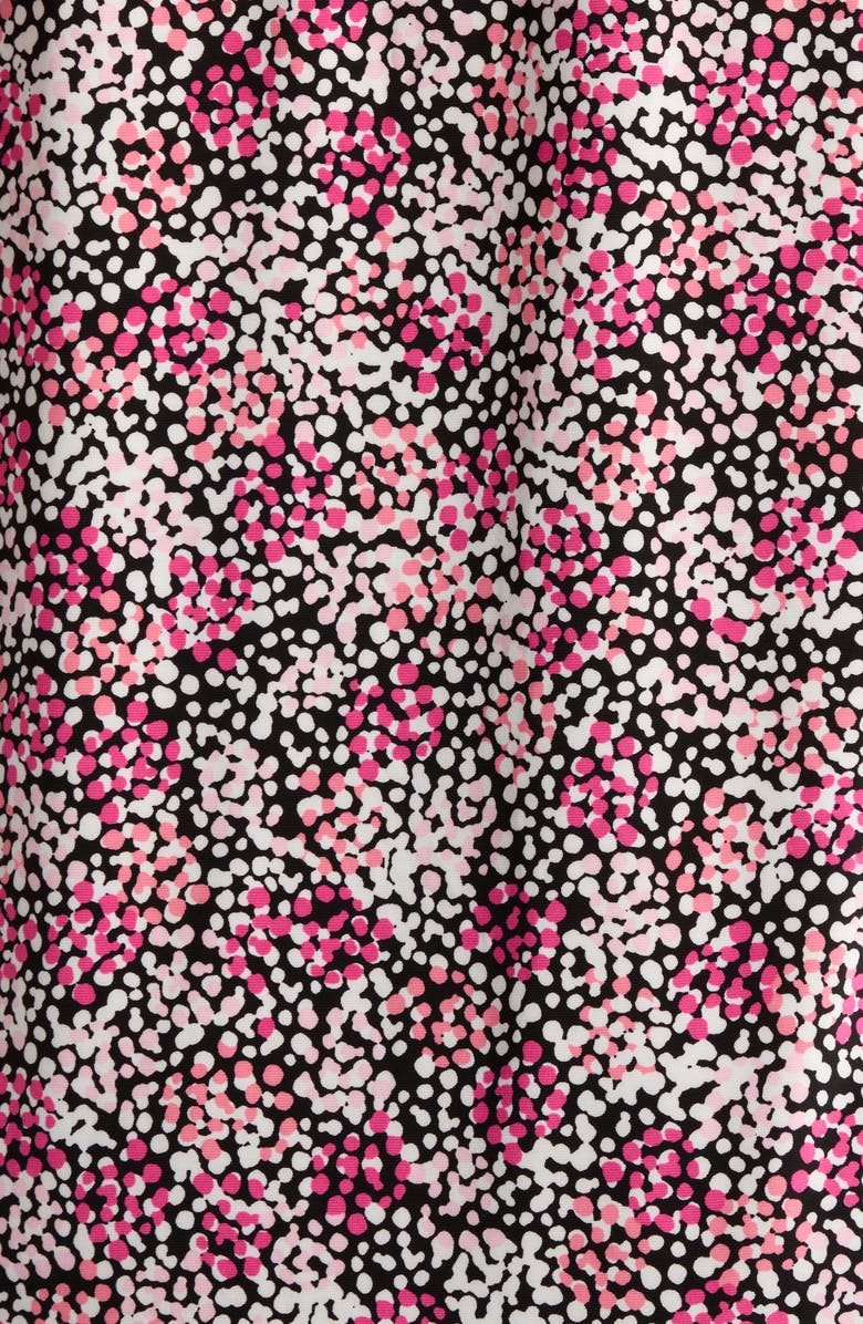 AK ANNE KLEIN Tulip Sleeve Dot Print Jersey Top, Alternate, color, Pink Berry Multi