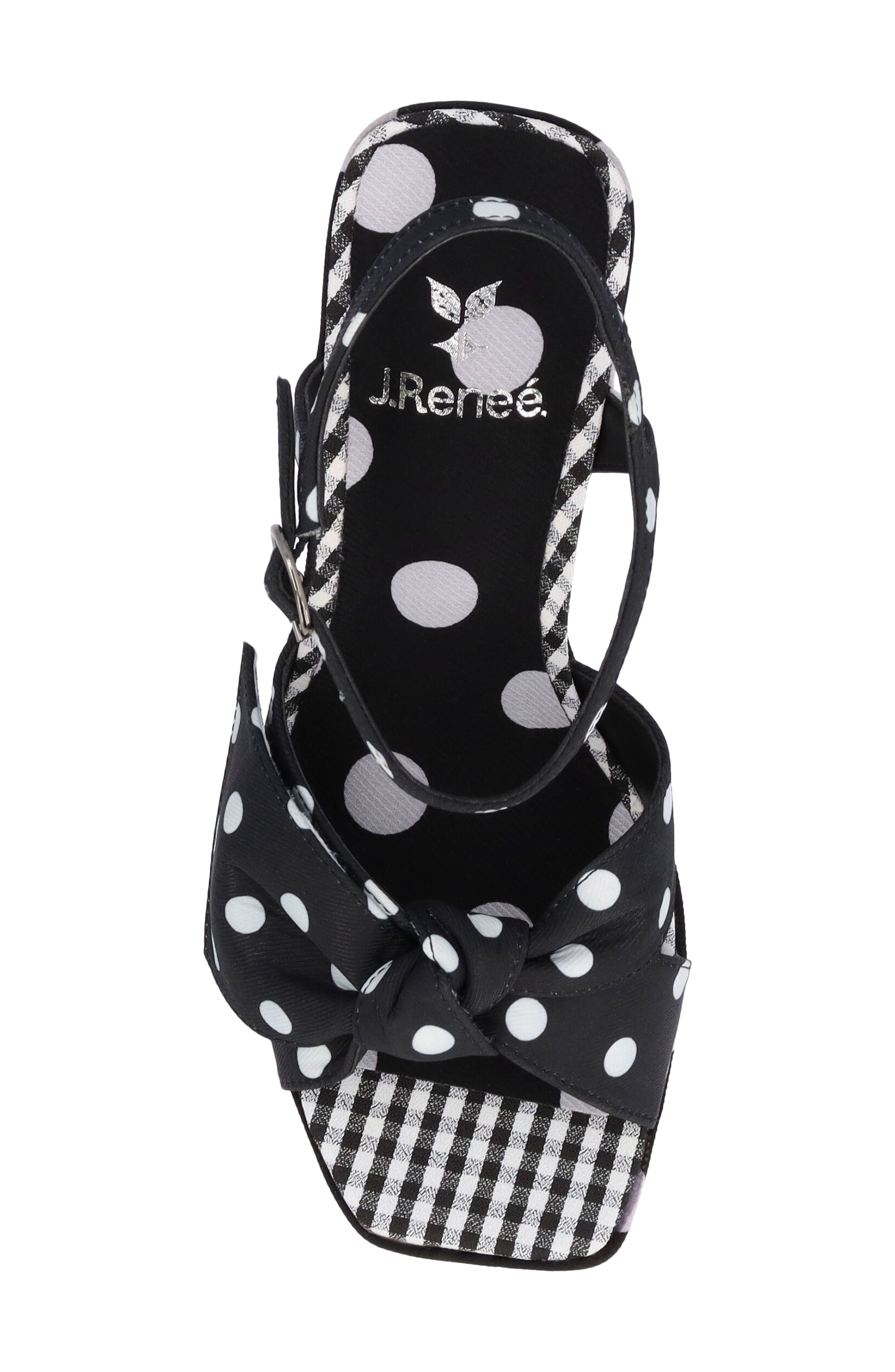 J. Reneé Burkett Platform Sandal, Alternate, color, Black/ White
