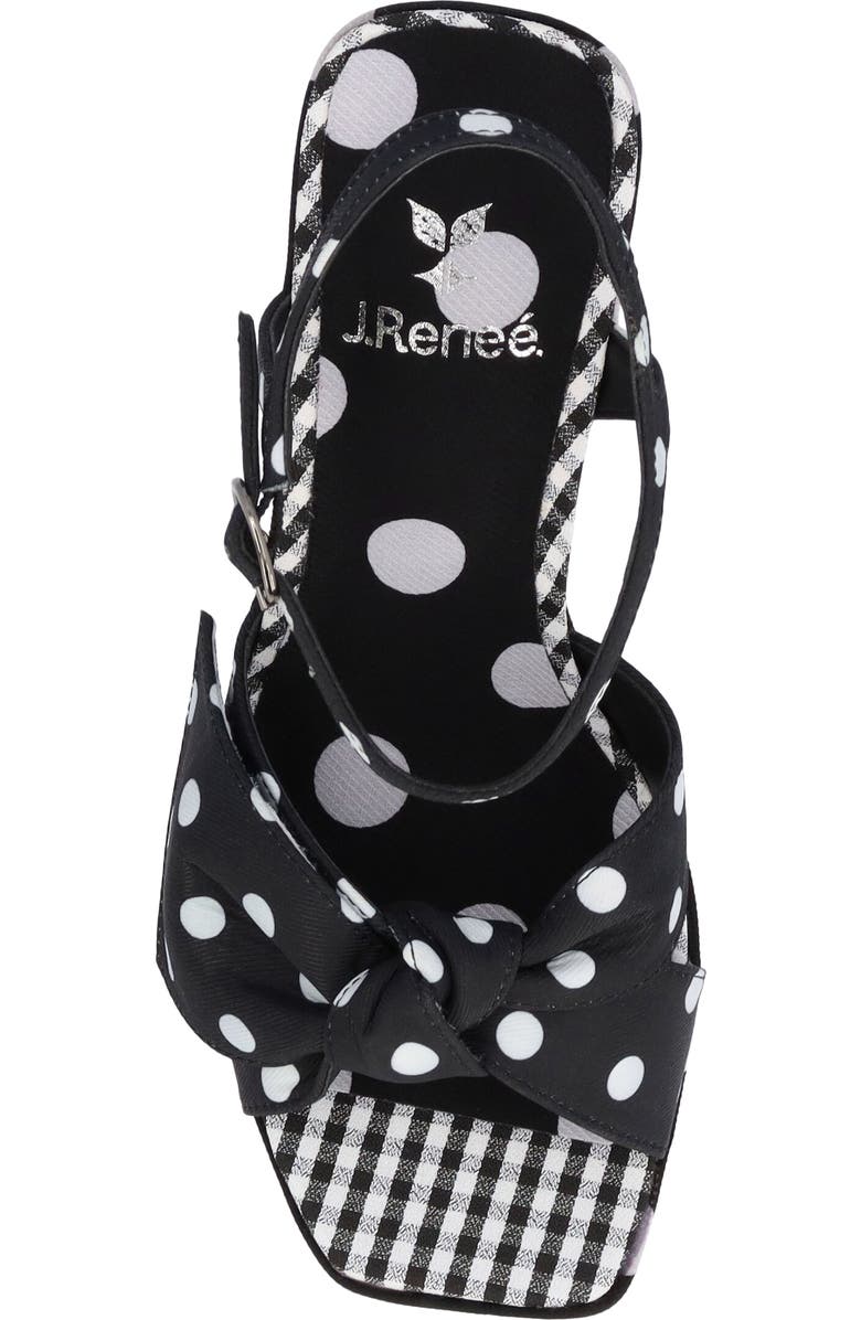 J. Reneé Burkett Platform Sandal, Alternate, color, Black/ White