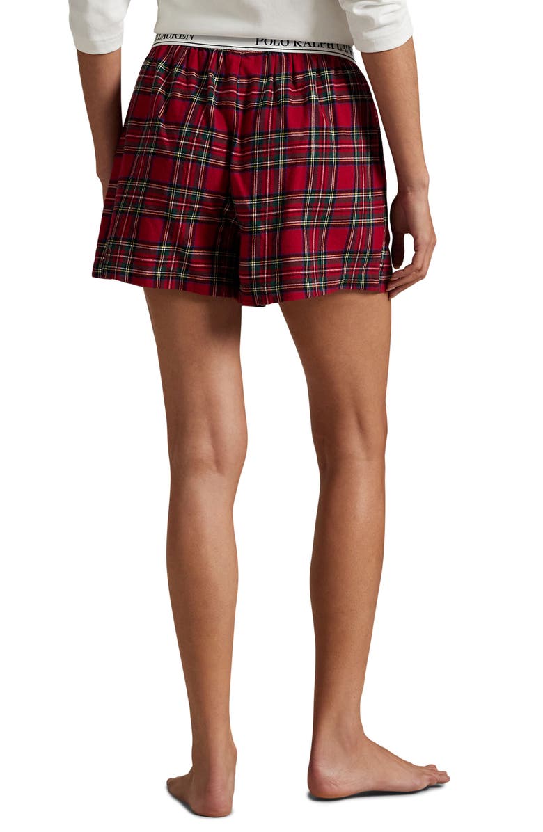 Polo Ralph Lauren Assorted 2-Pack Cotton Boxer Pajama Shorts, Alternate, color, Buffalo/Black Watch