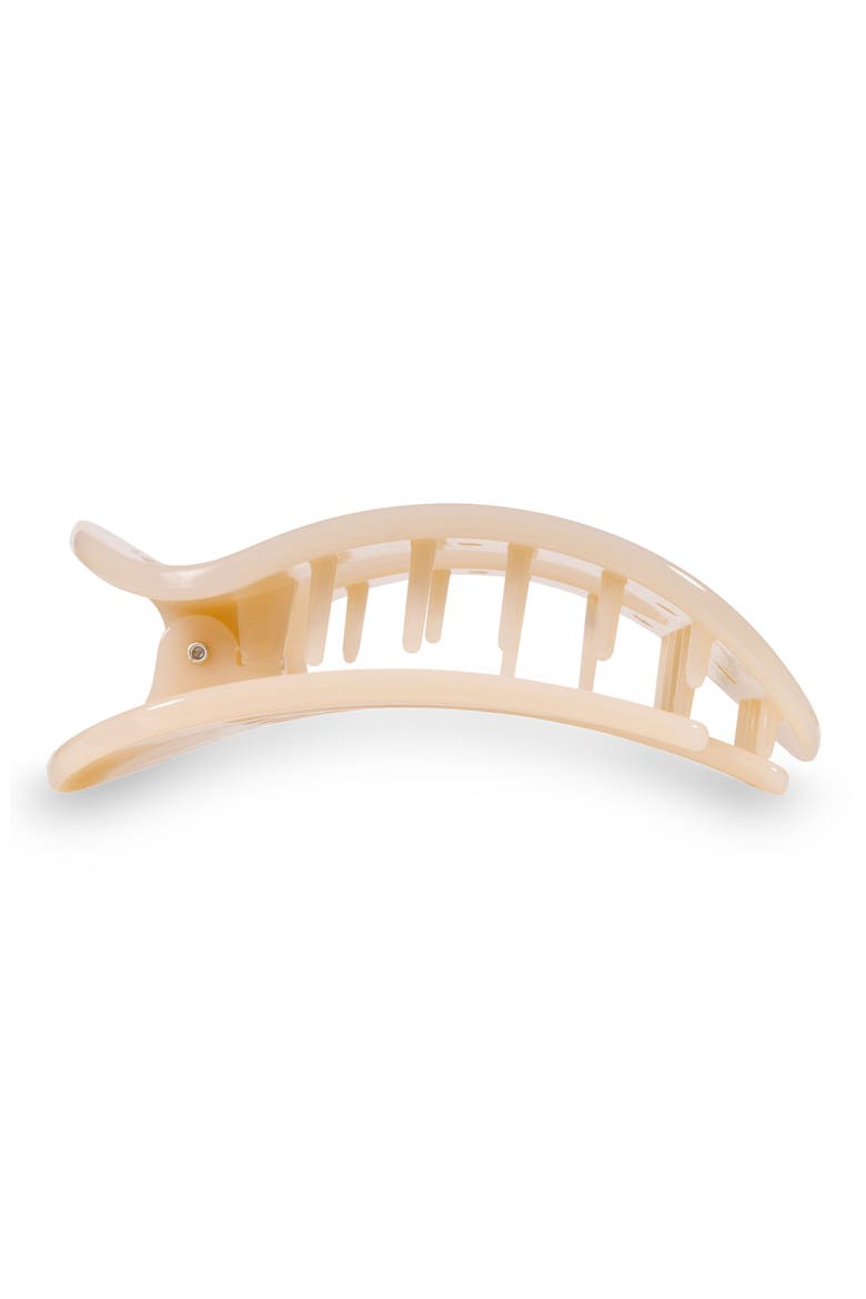 Medium Flat Round Hair Clip, Alternate, color, ALMOND BEIGE