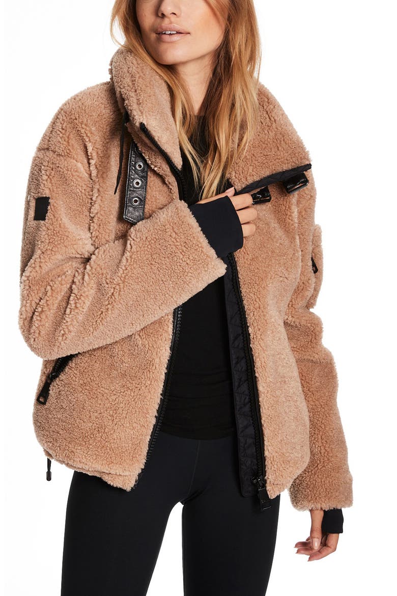 Denver Faux Shearling Jacket, Alternate, color, CAMEL