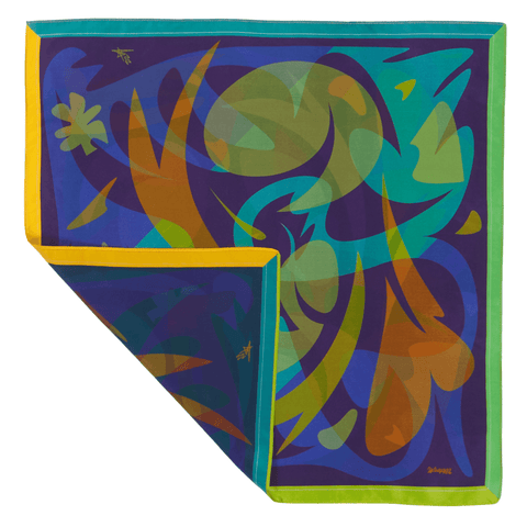 Patient Shadow | 18" Mulberry Silk Furoshiki Wrap by Essery Waller