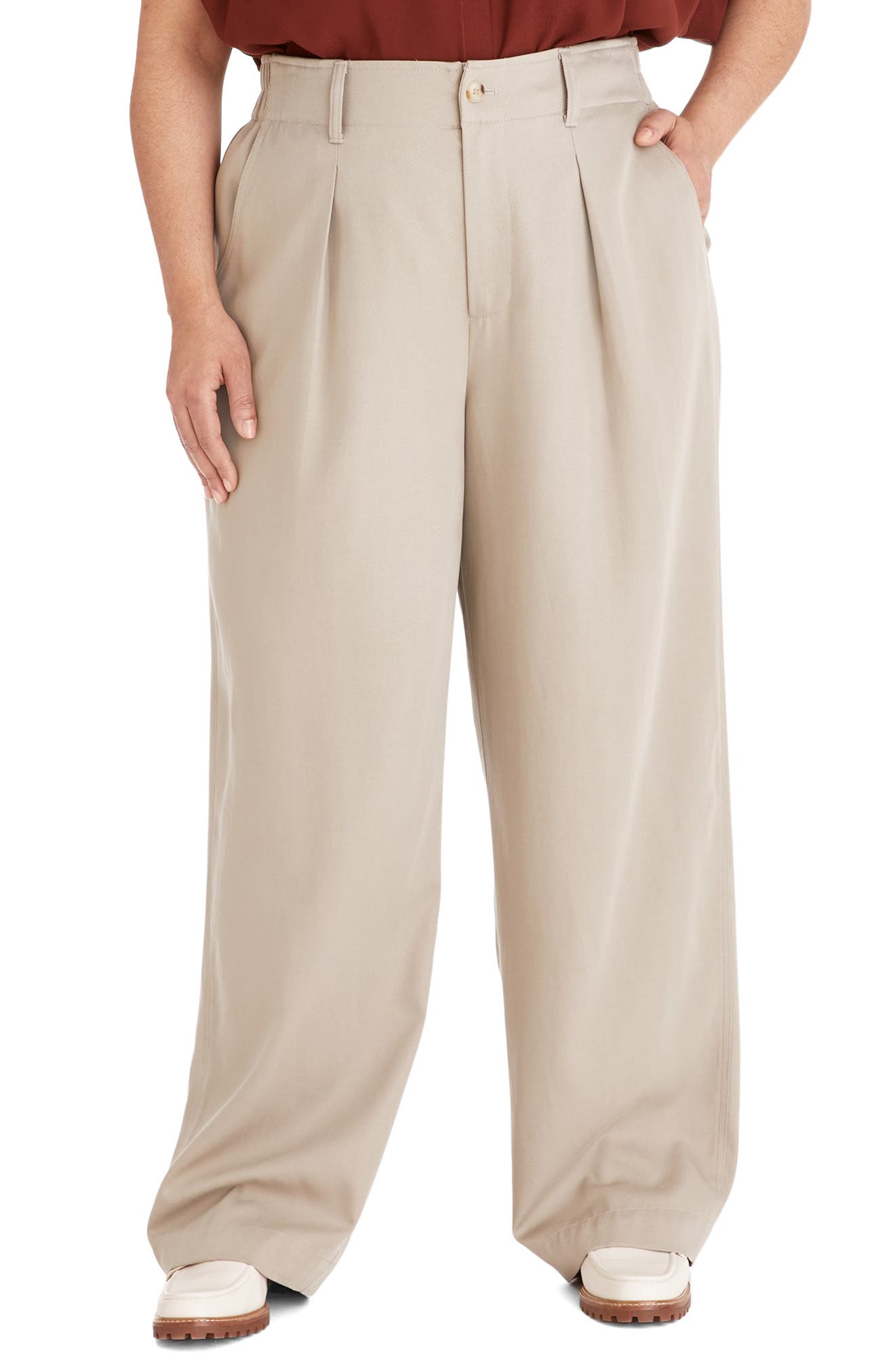 Madewell The Neale Drapeweave Straight Leg Pants