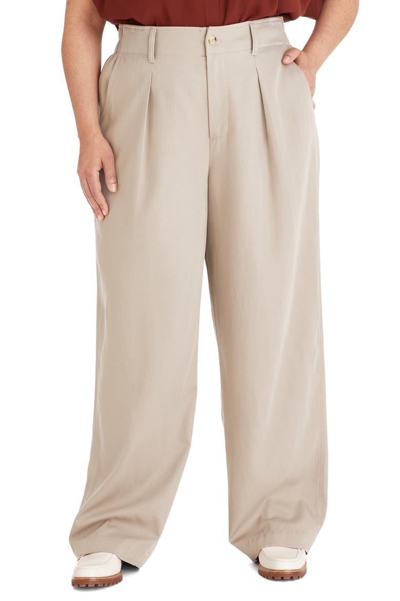 The Neale Drapeweave Straight Leg Pants, Main, color, PUMICE