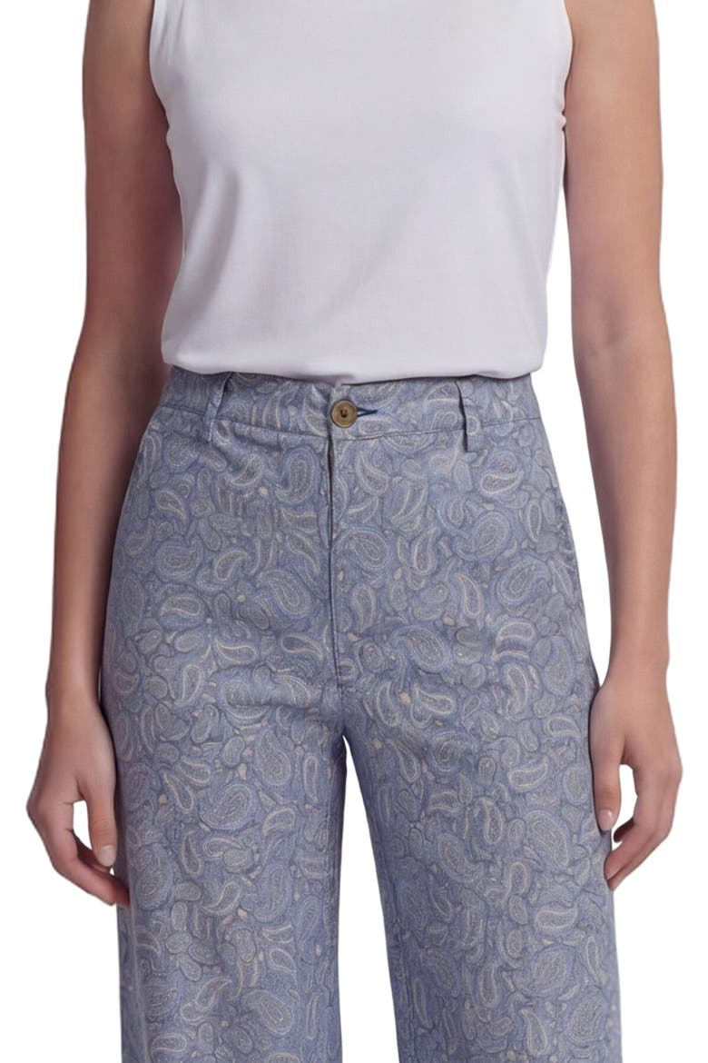 Paisley Pile Womens Wide-leg Pant, Alternate, color, PAISLEY PILE NATURAL