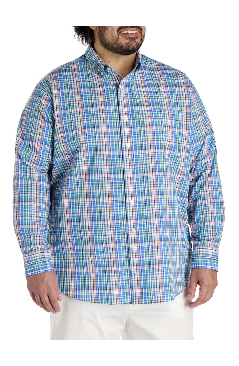 Oak Hill by DXL Big & Tall Plaid Tech Sport Shirt, Alternate, color, Multi