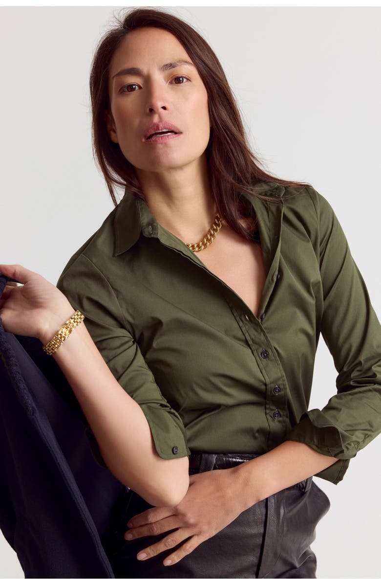 The Shirt by Rochelle Behrens The Icon Shirt, Alternate, color, Camo Green