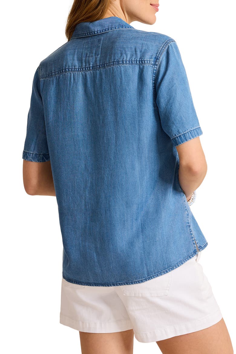 O'Lei Chambray Utility Pullover Shirt, Alternate, color, MED INDIGO WASH