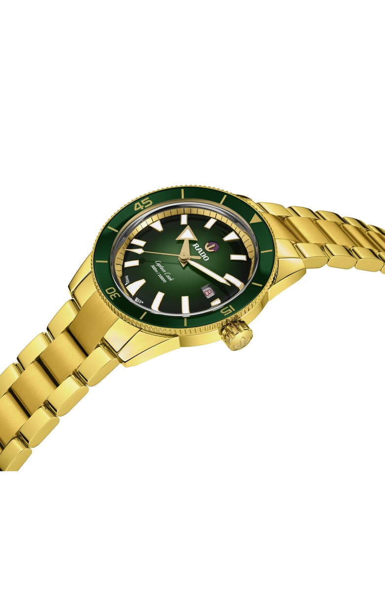 RADO Captain Cook Automatic Bracelet Watch, 42mm, Alternate, color, Green